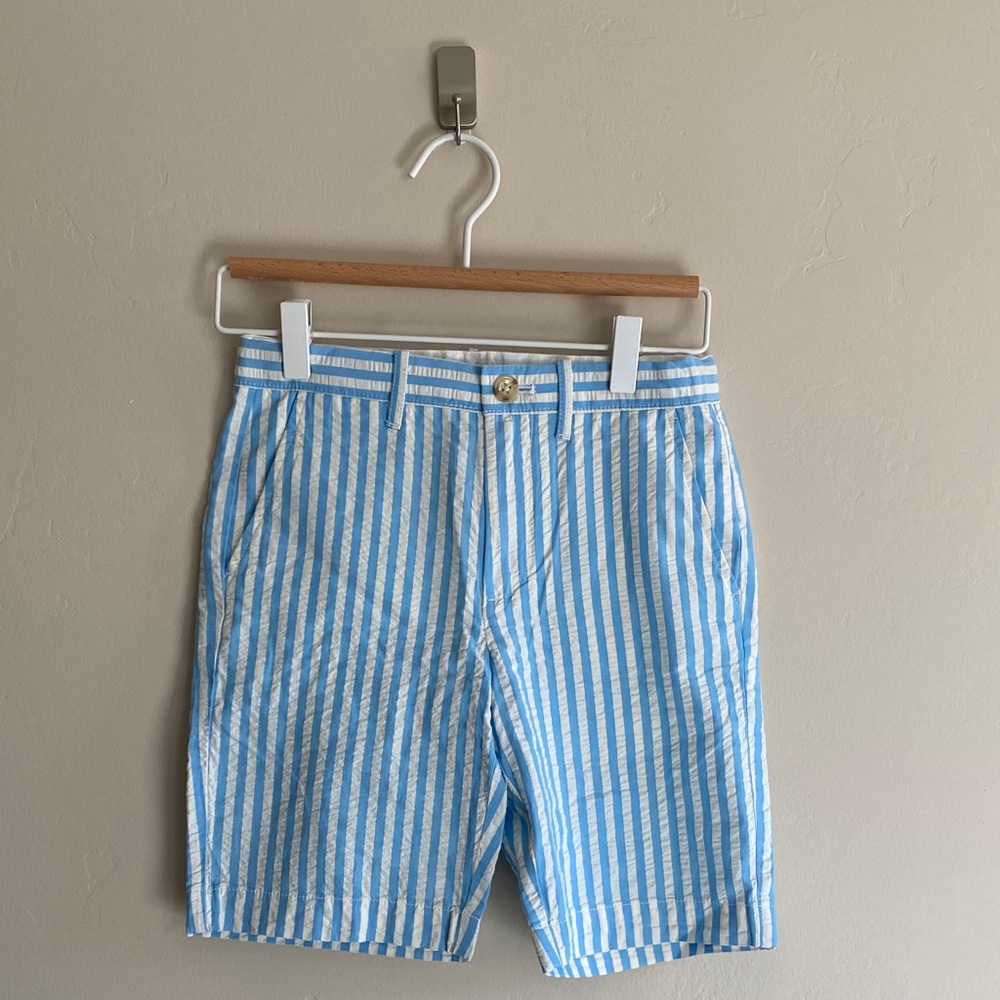 Blue and White Striped Kid’s Shorts